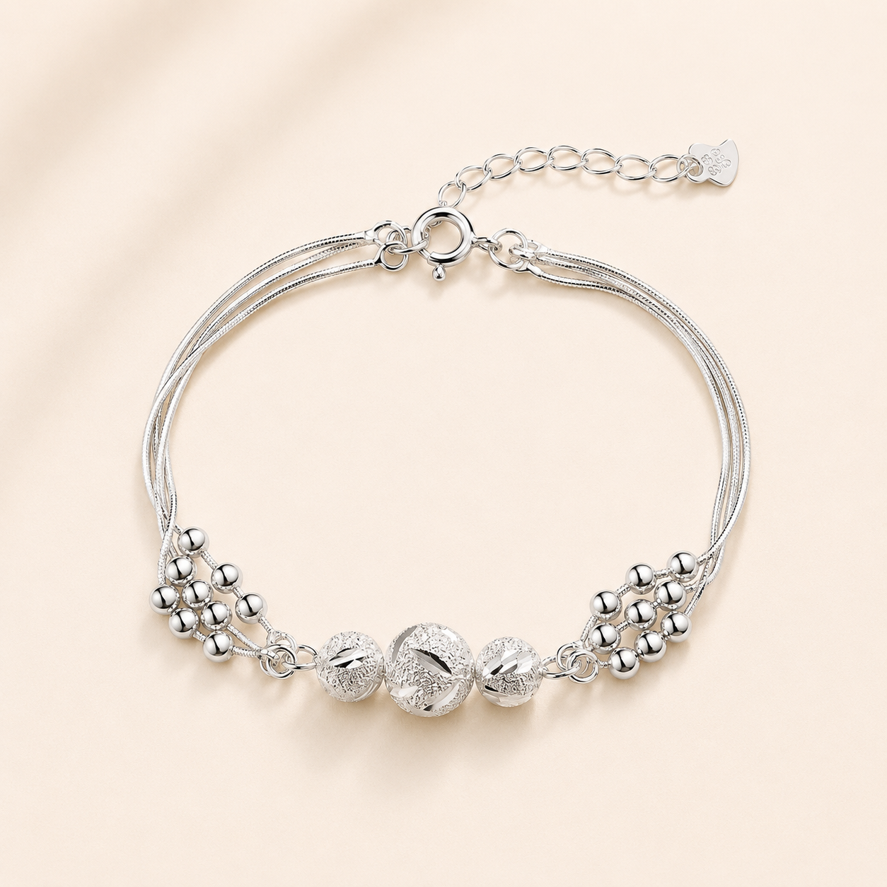 Pulsera Luna Plata 925 Ajustable