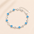 Pulsera Cristales Azules Ajustable