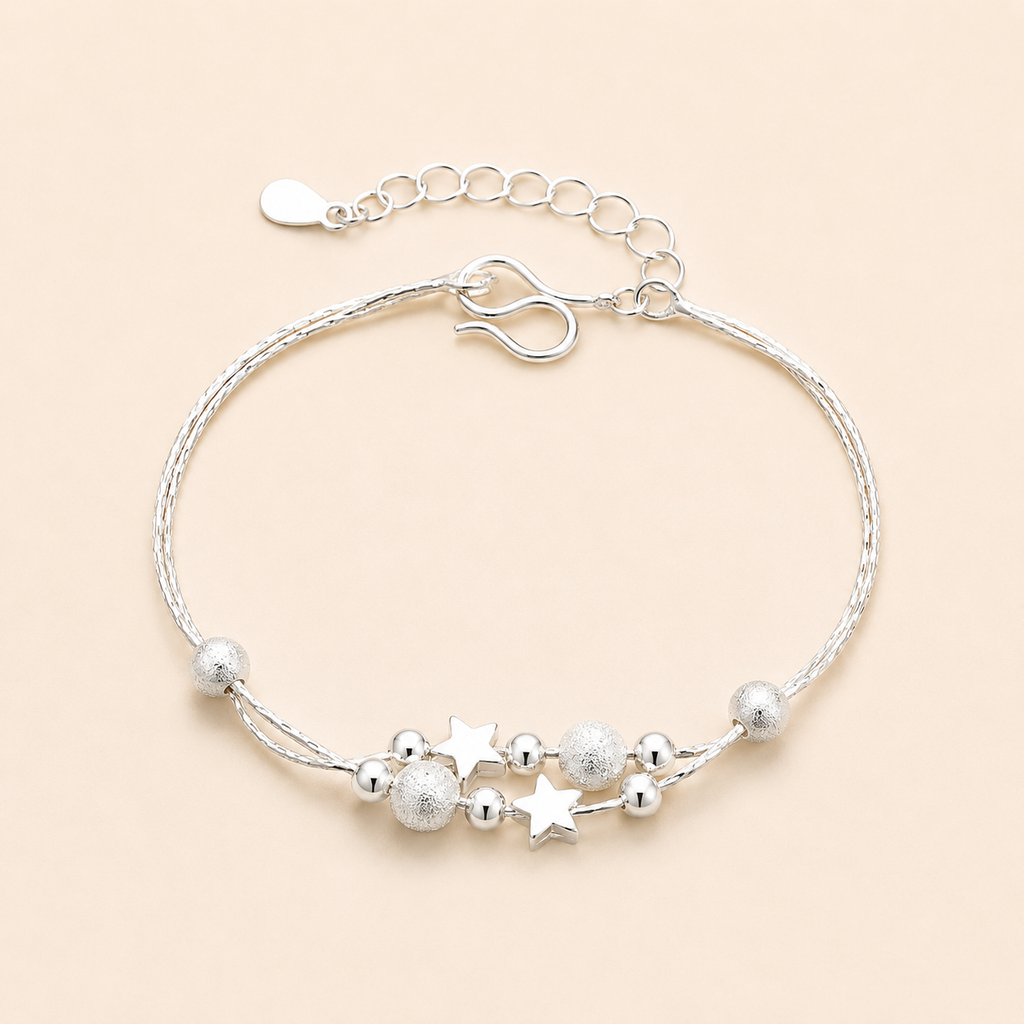 Pulsera Estrellas Celestiales Plata 925 Ajustable