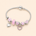 Pulsera Berloques Rosa Romántica
