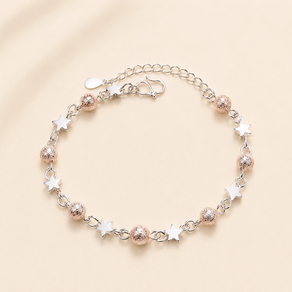 Pulsera Estrellas Plata 925 Ajustable