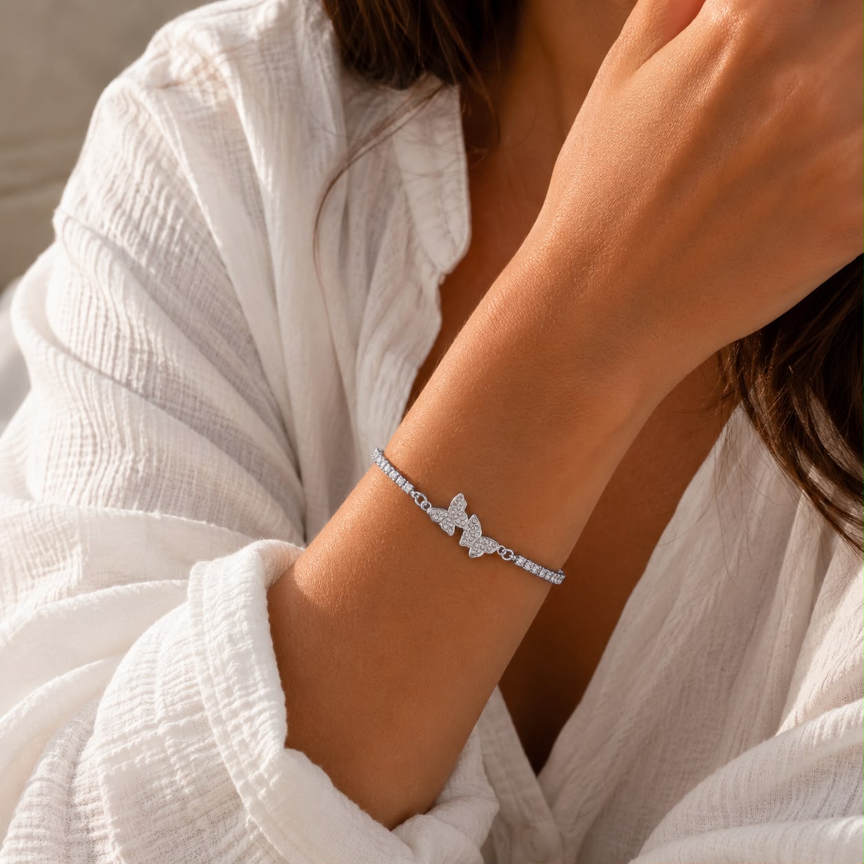 Pulsera Mariposas Plata 925 Ajustable