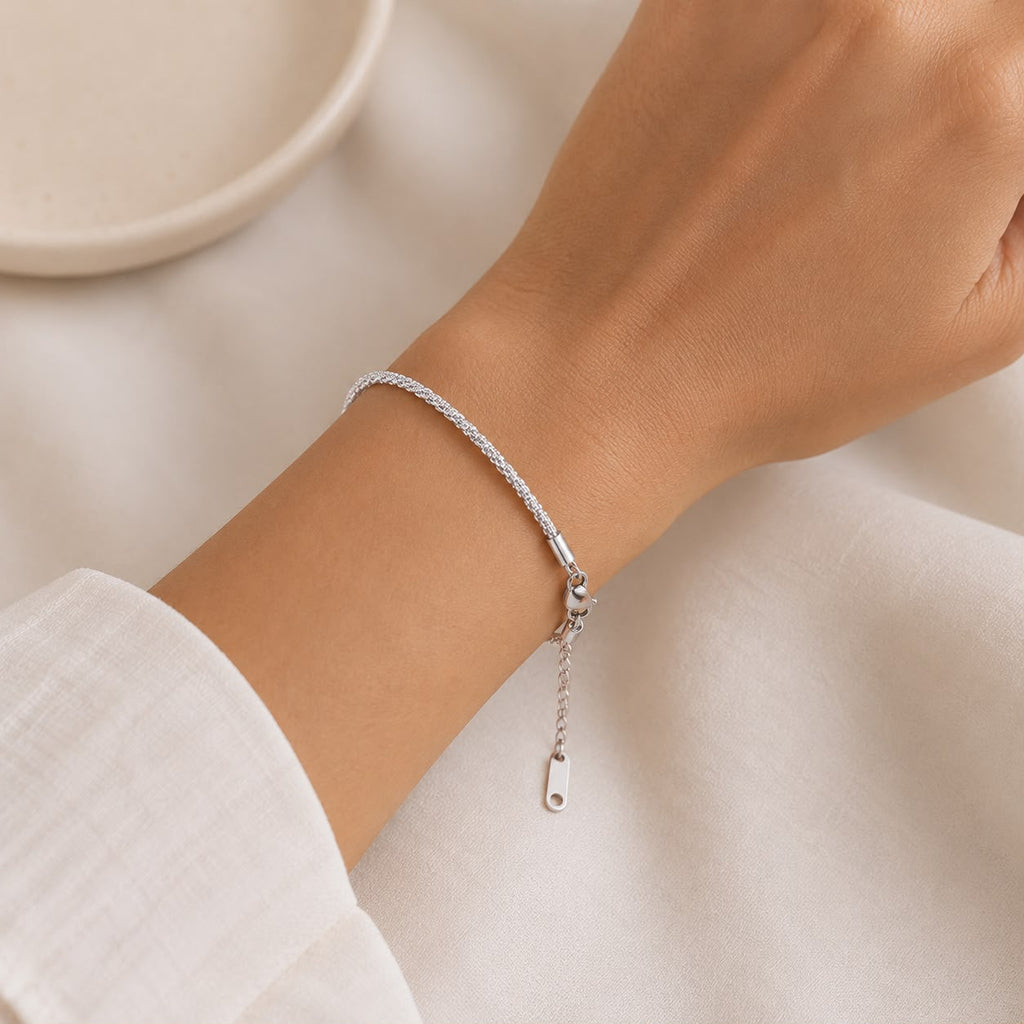 Pulsera Brillo Infinito Plata 925 Ajustable