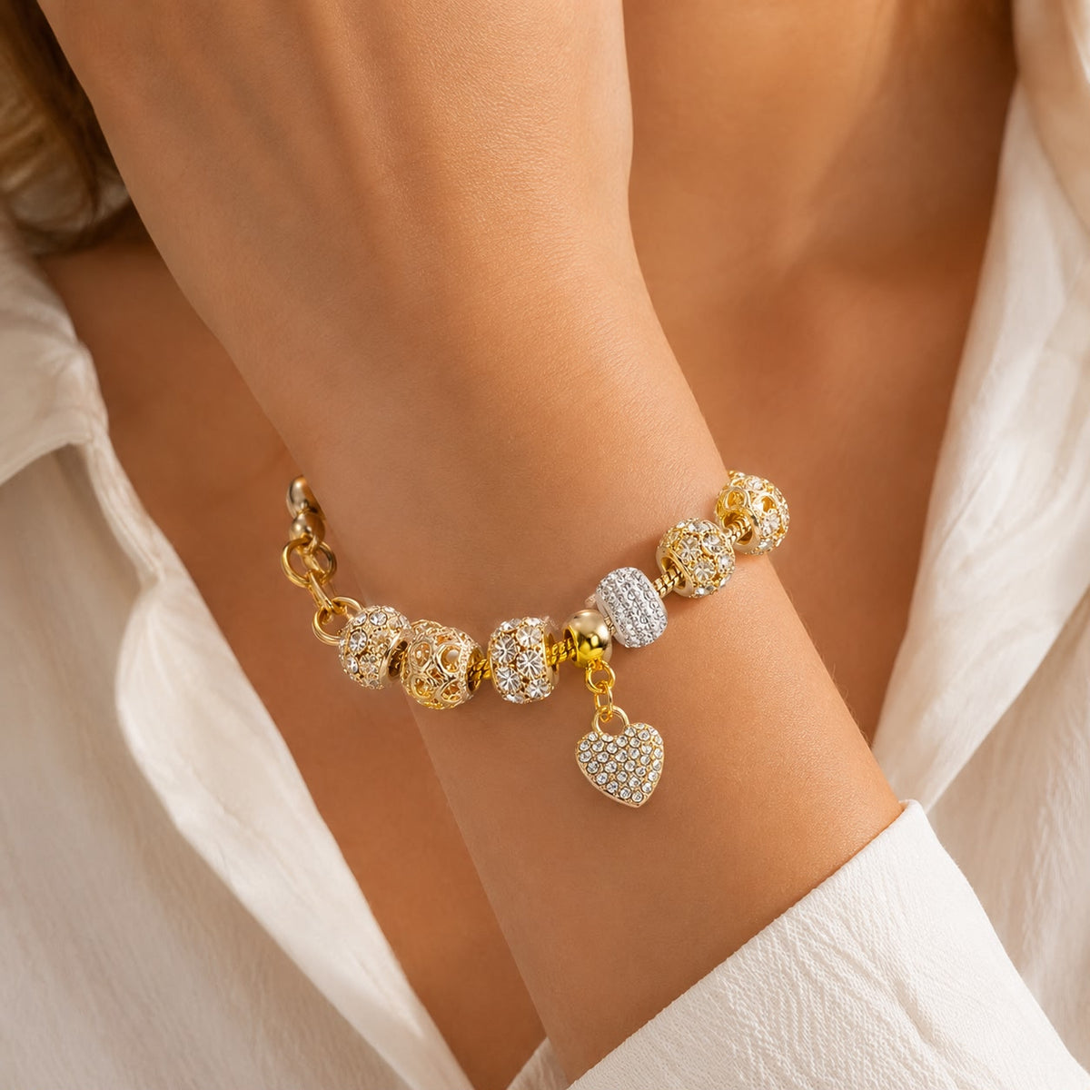 Pulsera Berloques Dorada Imperial