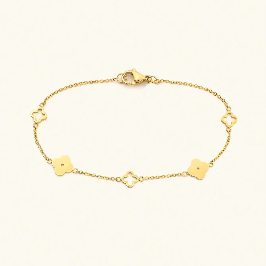 Collar Trébol Dorado Ajustable