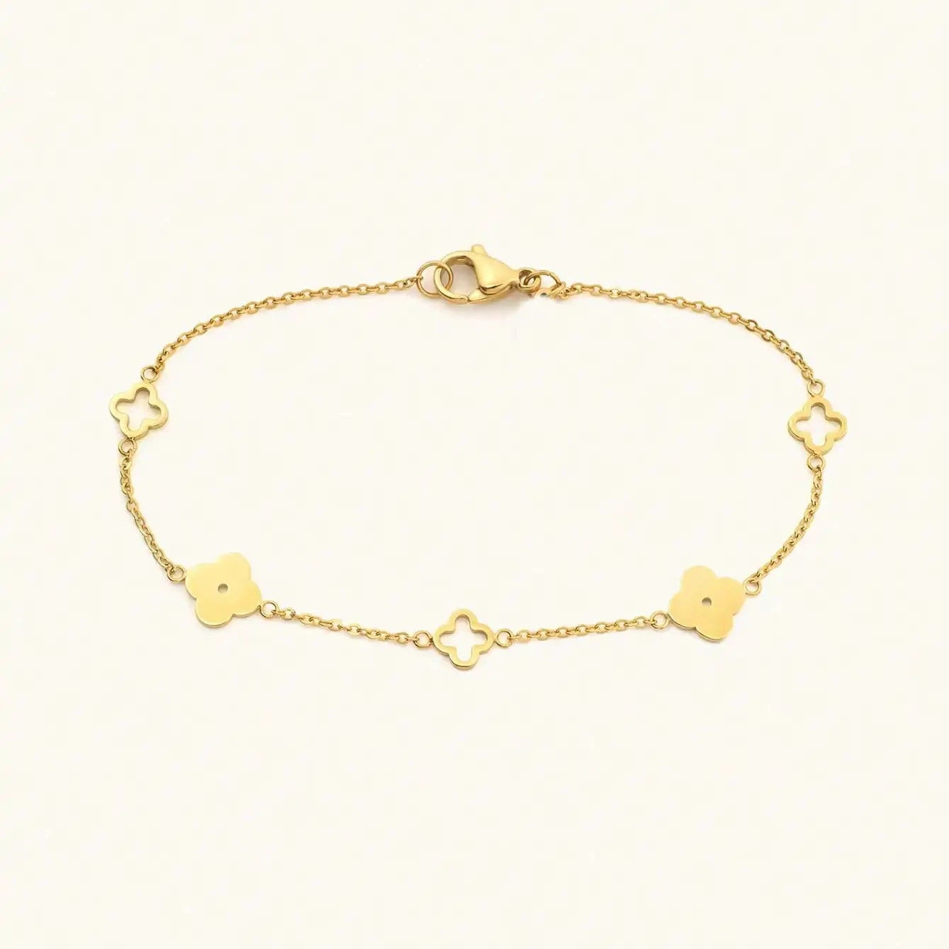 Collar Trébol Dorado Ajustable