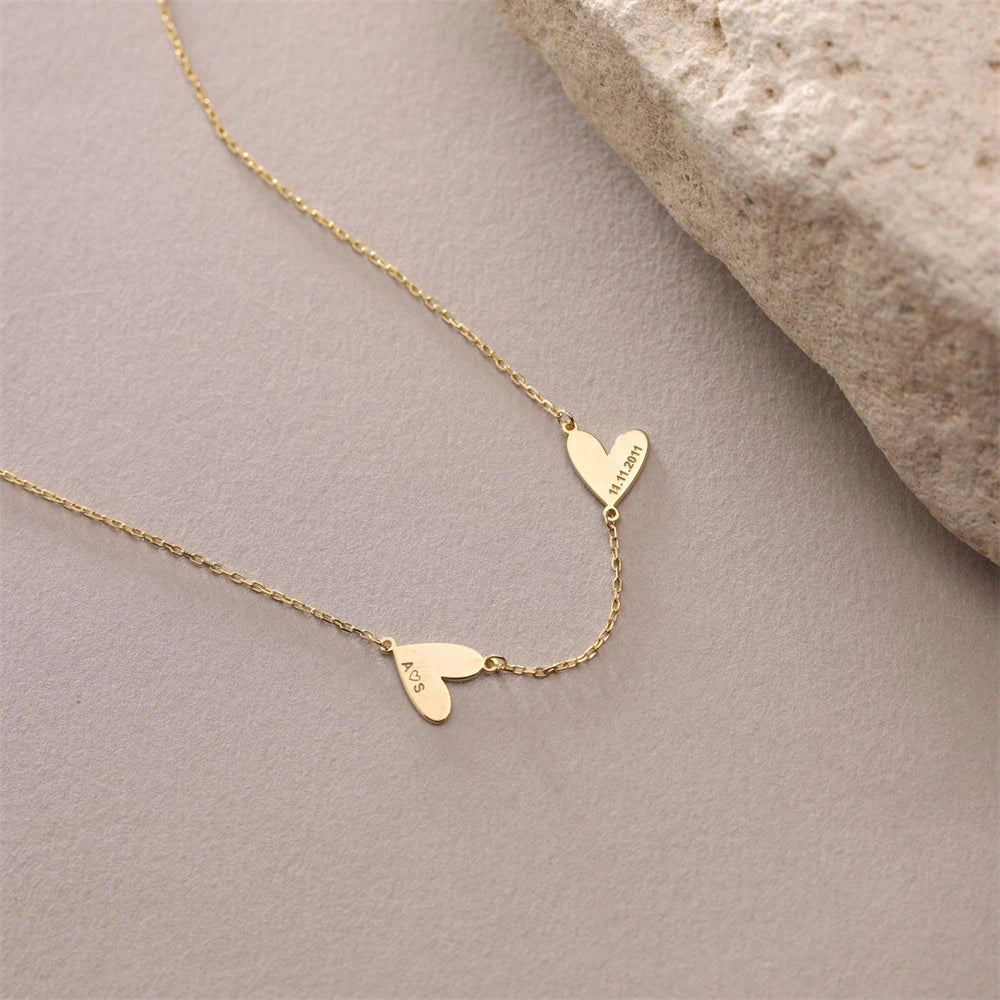 Collar Corazones Delicados Ajustable