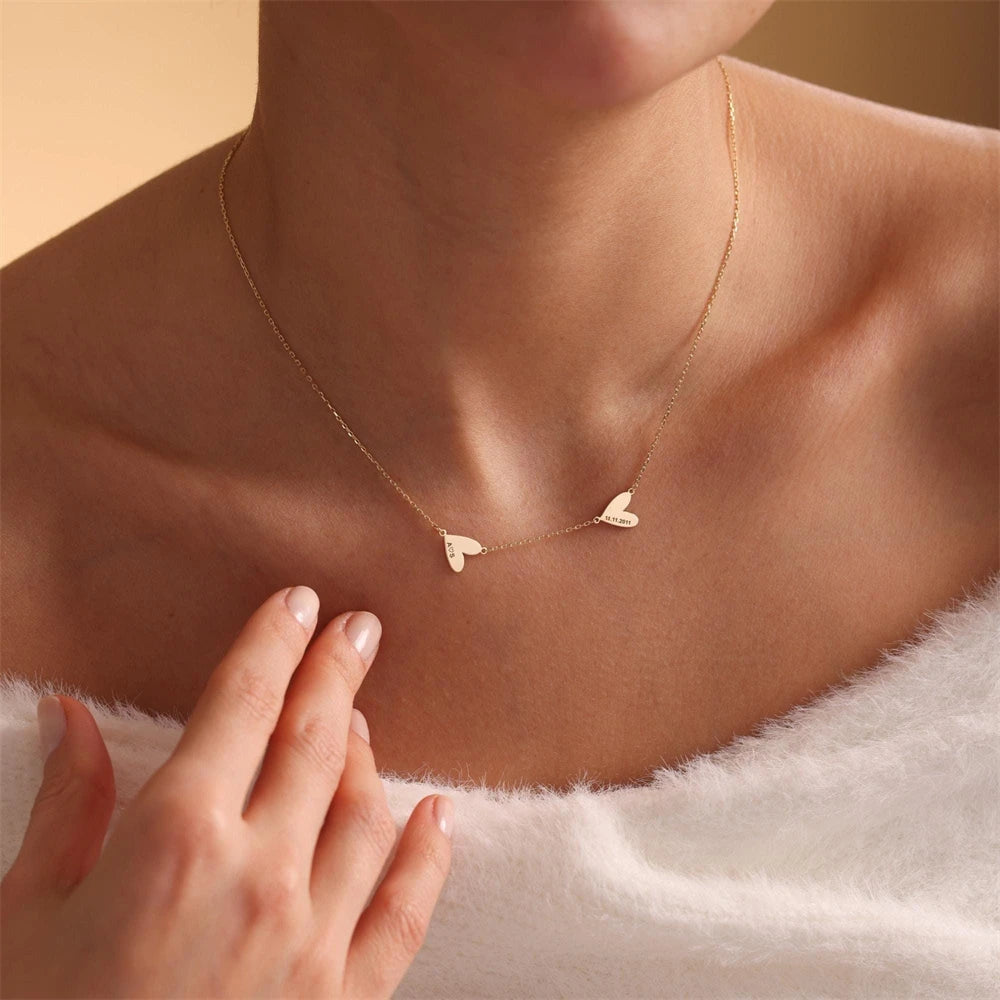 Collar Corazones Delicados Ajustable