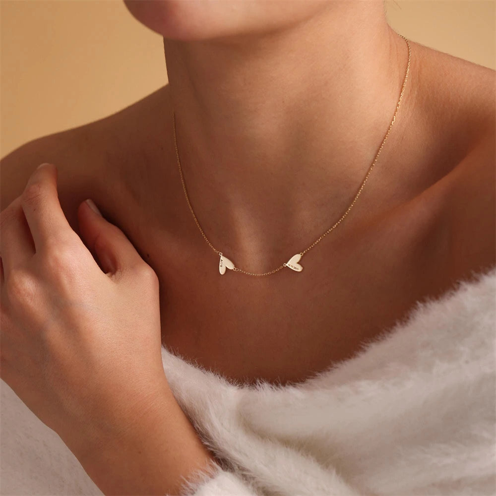 Collar Corazones Delicados Ajustable