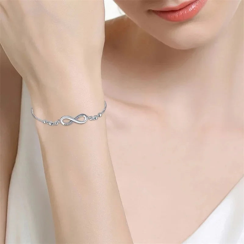 Pulsera Infinito Plata 925 Ajustable